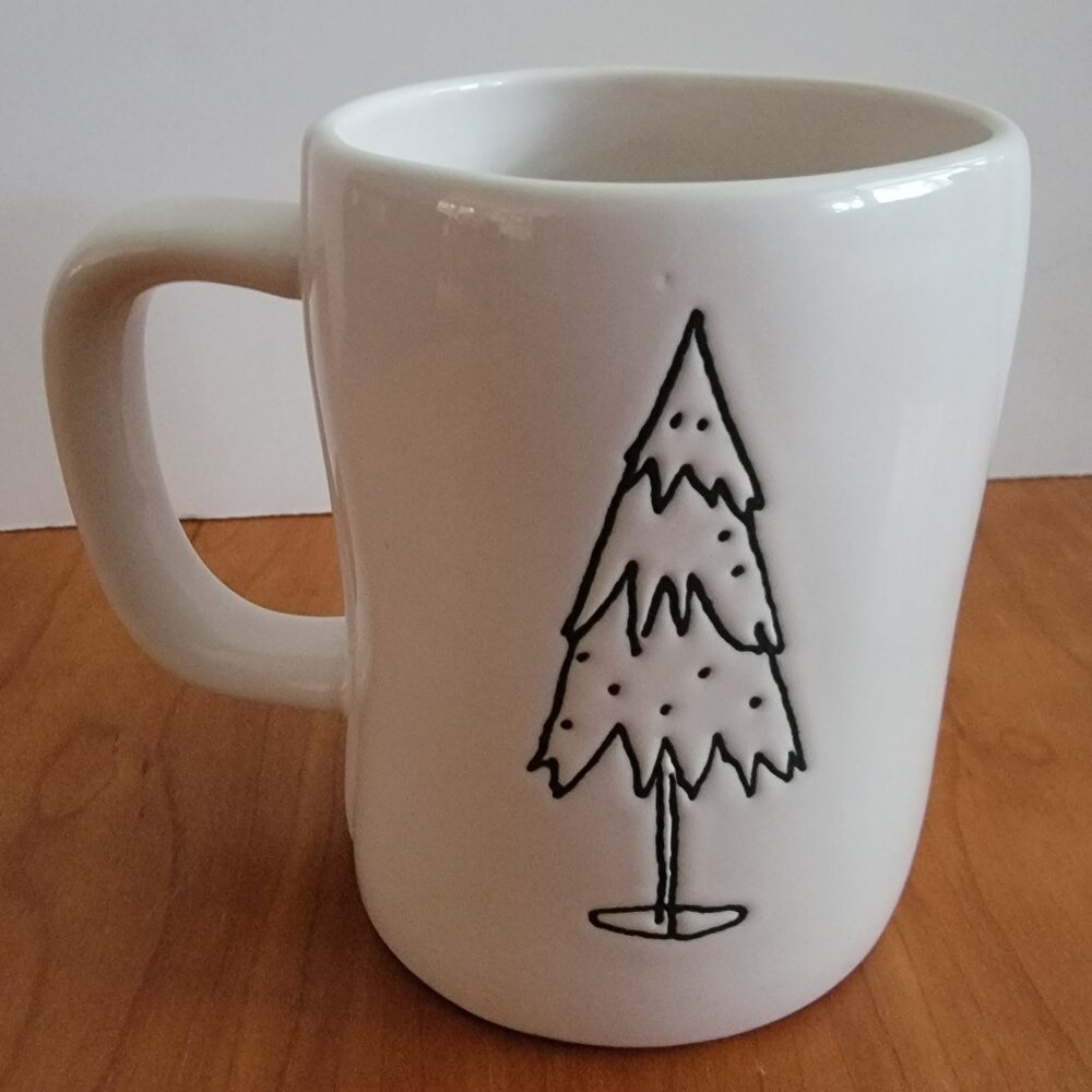 Three (3) Rae Dunn Ceramic Deck the Halls/Christmas Tree Mugs - Picture 3 of 10